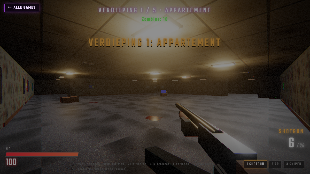 Zombie Tower op het startscherm